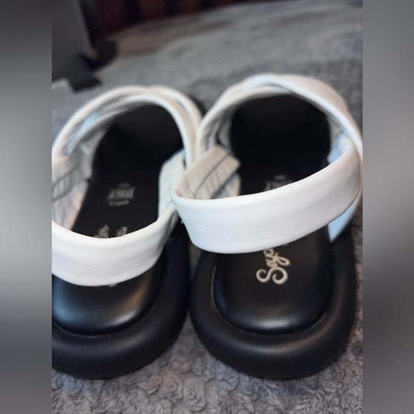 SEYCHELLES Women's Punchline White Leather Strappy Slingback Sandal US 6.6 - Picture 7 of 13